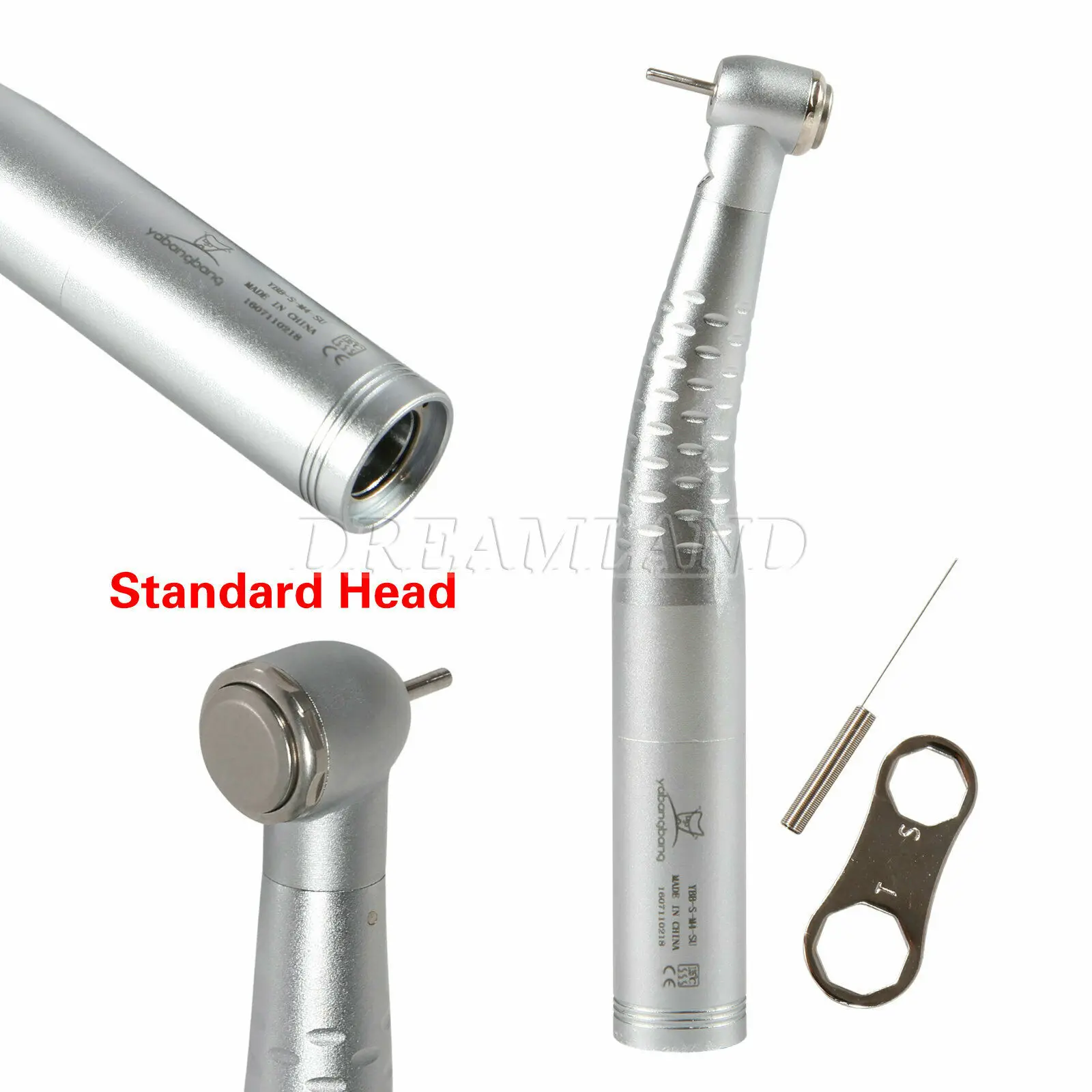 

Dental LED Fiber Optic Handpiece Push Button Turbina Standard fit Kavo Multiflex Quick Coupler 6Hole 360 Degree Swivel