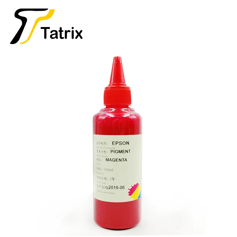 Татрикс 6X100 мл заправка чернил для картриджей Epson, пигментные чернила фоточернила для струйный принтер Epson - Цвет: Magenta