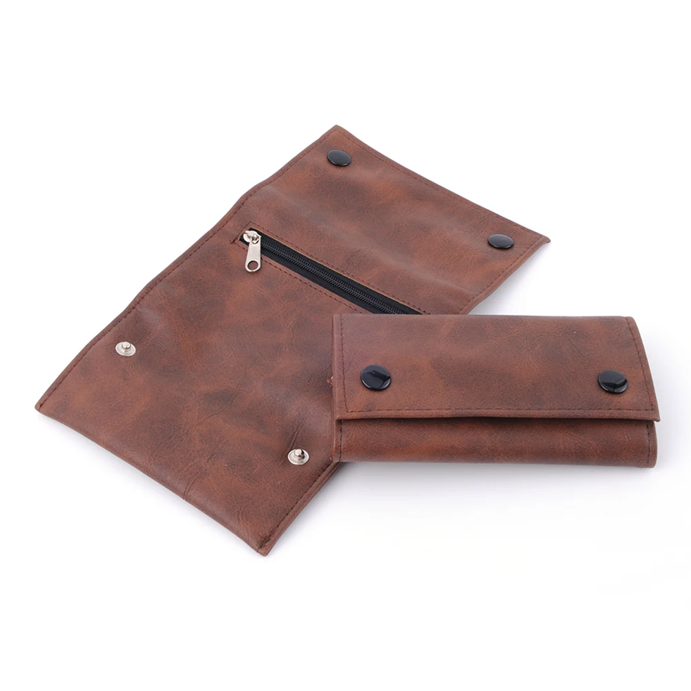 Portable Fashion Artificial Leather Tobacco Bag Brown Color Storage Pouch For Smoking Rolling Pipe Cigarette Holder Accessories | Дом и сад