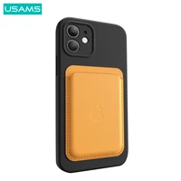 USAMS Magnetic Silicon Case For iPhone 12 12 Mini 12 Pro Magsafe Phone Protective Back Cover For iPhone 12 Pro Max Full Case