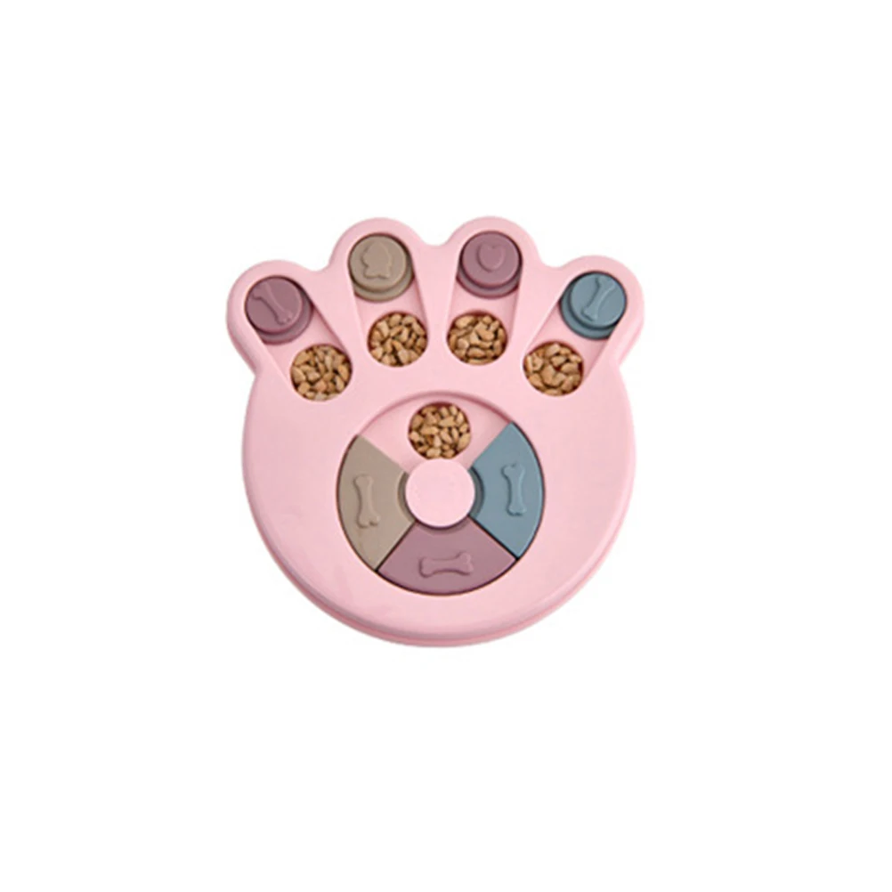Pink Развивающие игрушки для собак 23 см, цветочный дизайн, миска для собак, миска для щенков, дозатор для еды, игрушки для собак - Цвет: Pink