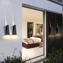 Светодиодный настенный светильник для улицы, водонепроницаемый, для входной двери, сада, крыльца, современный настенный светильник для внутреннего коридора, светильник