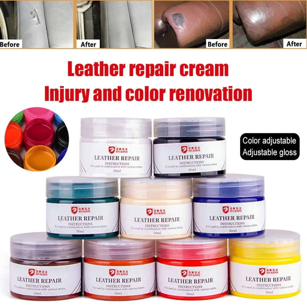 

50ml Car Care Liquid Leather Skin Refurbish Auto Seat Sofa Coats Holes Scratch Cracks Restoration Car Interior Accessories