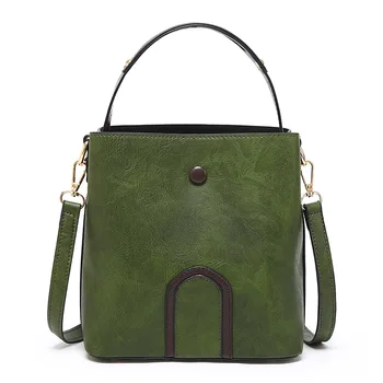 

New women's bag wild shoulder crossbody bag women bucket type handbag