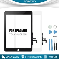 Novo para o ar ipad 1 ipad 5 lcd exterior toque digitador da tela frontal sensor de vidro display substituição do painel toque a1474 a1475 a1476