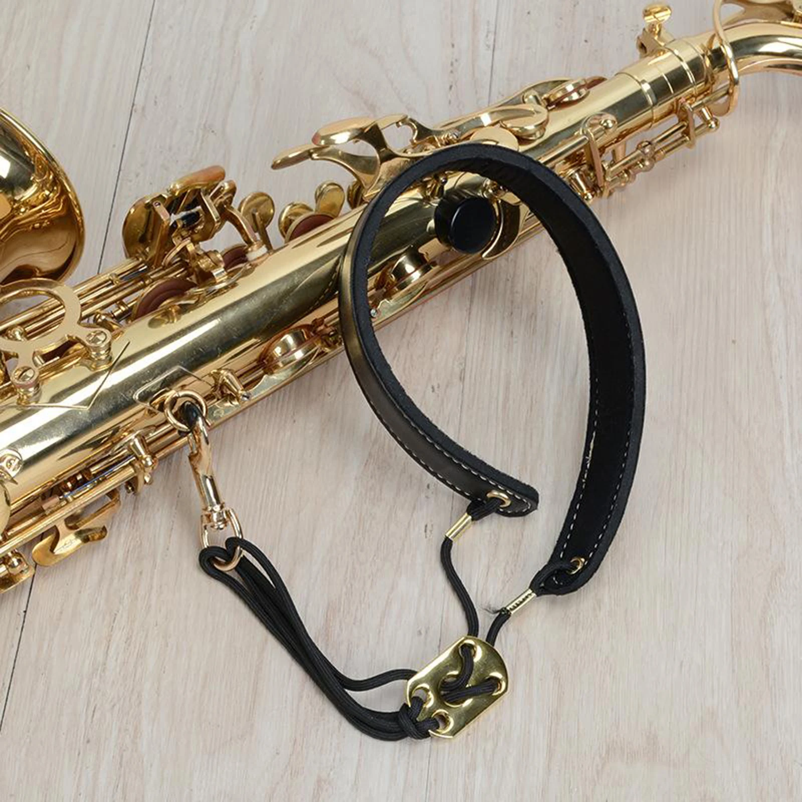 Alto Soprano Saxophone Neck Strap Sax Neckstrap Soft Leather Padded Rubber