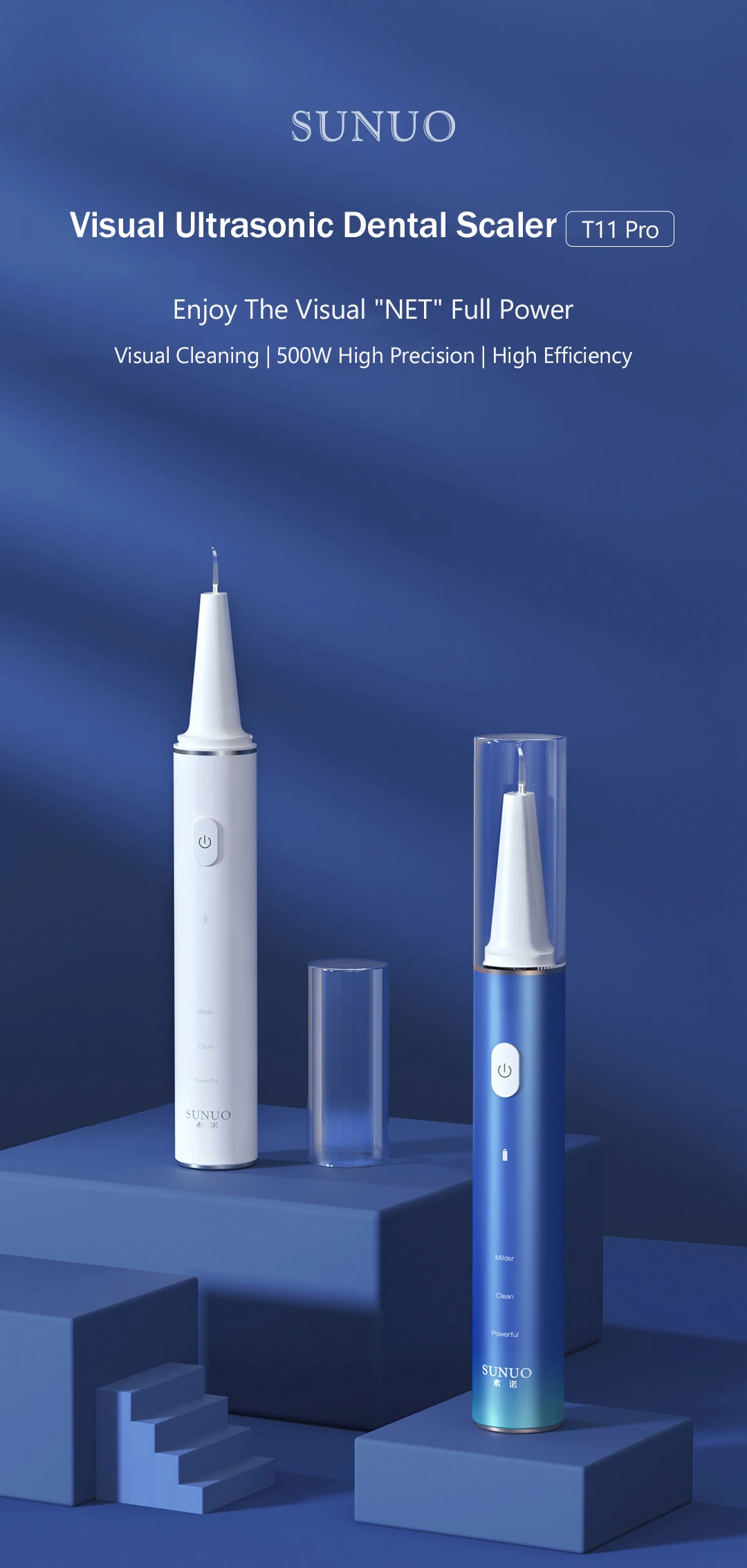 XIAOMI SUNUO inteligent Visual Ultrasonic Dental whitener Scaler Teeth