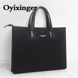 OYIXINGER 2022 New Fashion Office Briefcase 14 Inch Waterproof Handbag Business Commuting Meeting Bag Work Document Laptop Bags