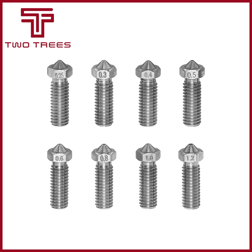 All metal Stainless steel Volcano Nozzle 0.4mm0.6mm0.8mm1.0mm1.75mm 3mm Lengthen Crater hotend For 3D Printer PLAABS (1)