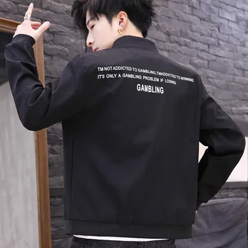 

Men's Jacket 2020 New Spring Jacket Spring and Autumn Korean Version of The Trend of Thin Jacket Stand Collar Casual Jacket