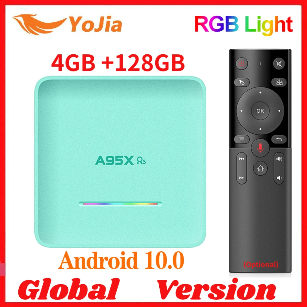 Max 4 ГБ ОЗУ 128 Гб ПЗУ RGB Light Android 10 TV Box 0 RK3318 1080p 4K USB3.0 Google Media Player Store Youtube|ТВ-приставки и