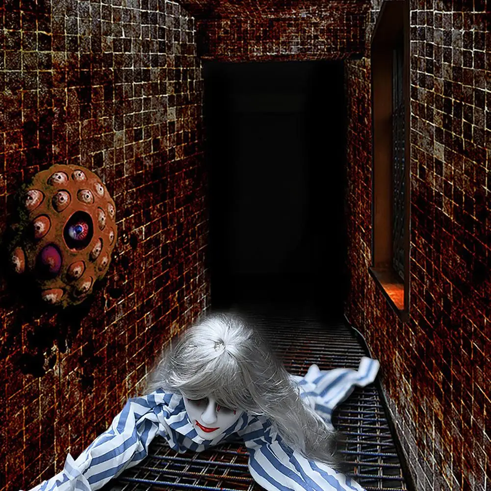 Украшения для Хэллоуин-вечеринки дизайн ужасов ползающие призраки Голосовое управление игрушка дом с привидениями побега длинные волосы Ползания призрак