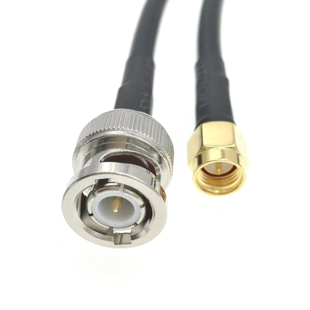 

SMA Male To BNC Male RG58 RF Pigtail Jumper Cable 2M&6FT 3M&10FT