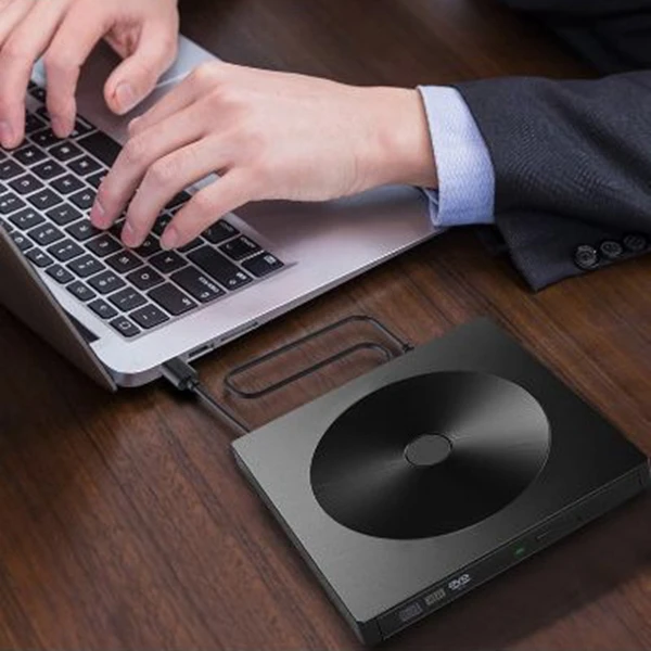 Полностью внешний CD DVD привод, Тип C USB 3,0 Портативный внешний CD DVD привод горелки совместим с Mac/Windows оптический привод CD DVD