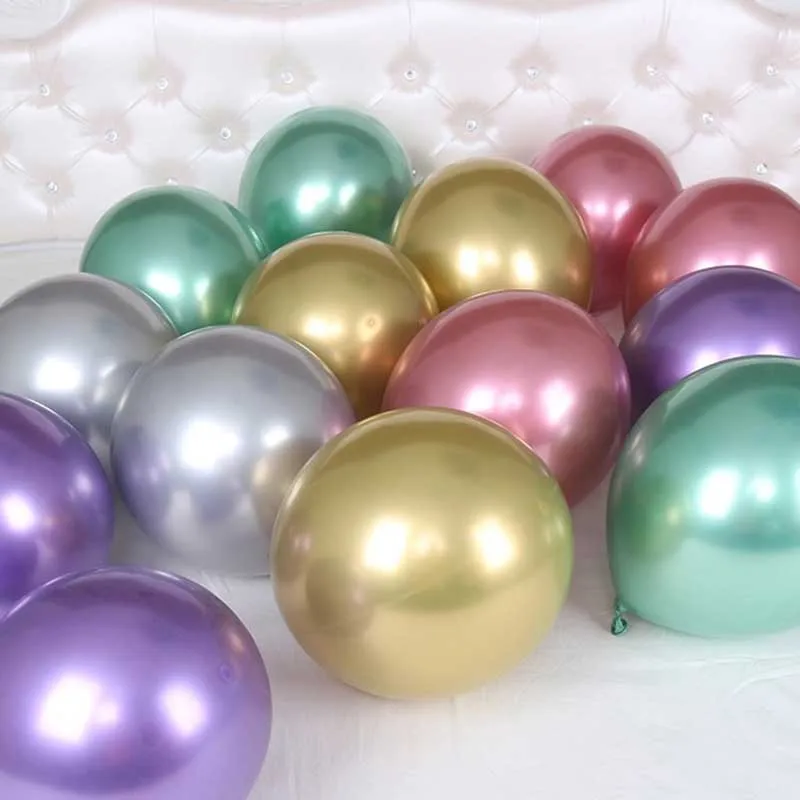 

metallic balloons 10pcs 12inch wedding birthday party deco ballons latex air balloons thick metallic colors wedding decoration