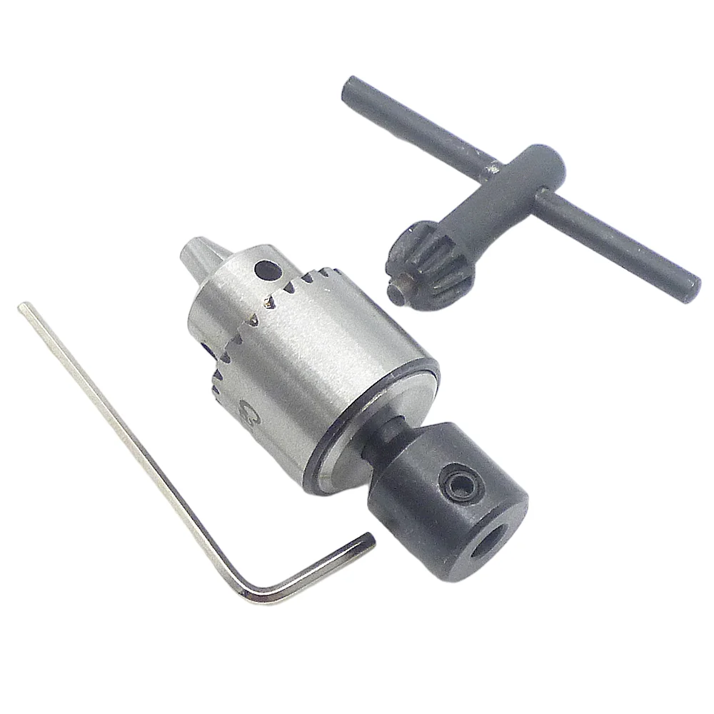 TOSSPER Latón de 3 mm de Tres levas Centro del Eje portabrocas Mini Duradero 0.3-3.5mm Abrazadera