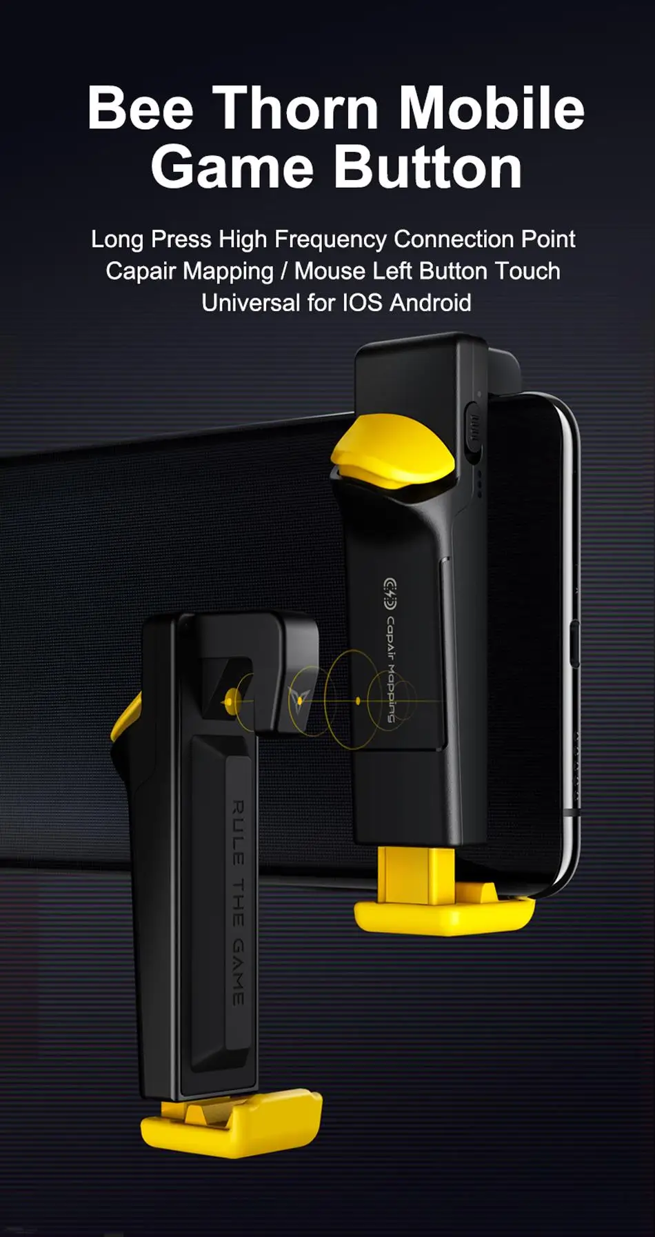 Newest Xiaomi Flydigi Game Controller Left Right Gamepad Trigger Shooter Joystick for PUBG Mobile Game for iPhone Android (6)