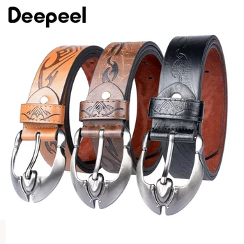 

Deepeel 1pc 3.8cm*110cm Punk Alloy Pin Buckle Faux Leather Belt Fashion Casual Jeans Match Belt Simple Leather Craft Decoration