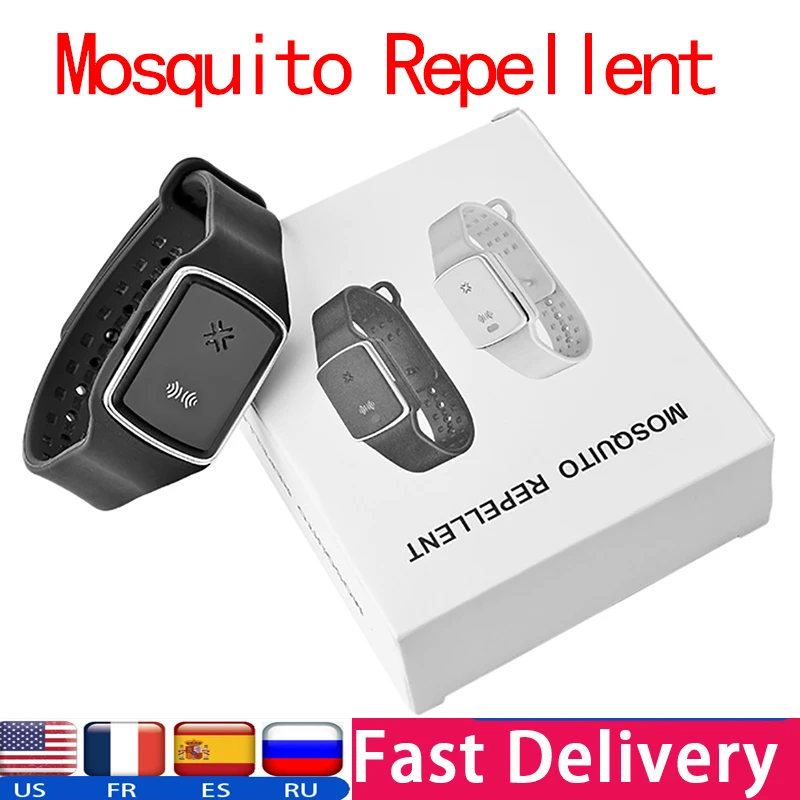 Ultrasonic mosquito repellent bracelet USB rechargeable waterproof