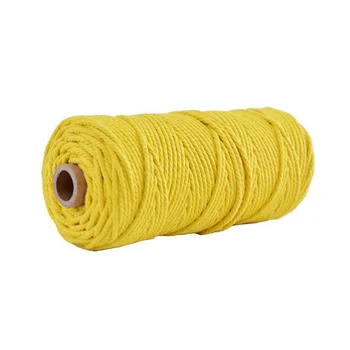 

100m Art Handmade DIY Sewing Durable Tapestry Textile Wedding Rope Twisted Macrame String Cotton Supply Home Craft Colorful