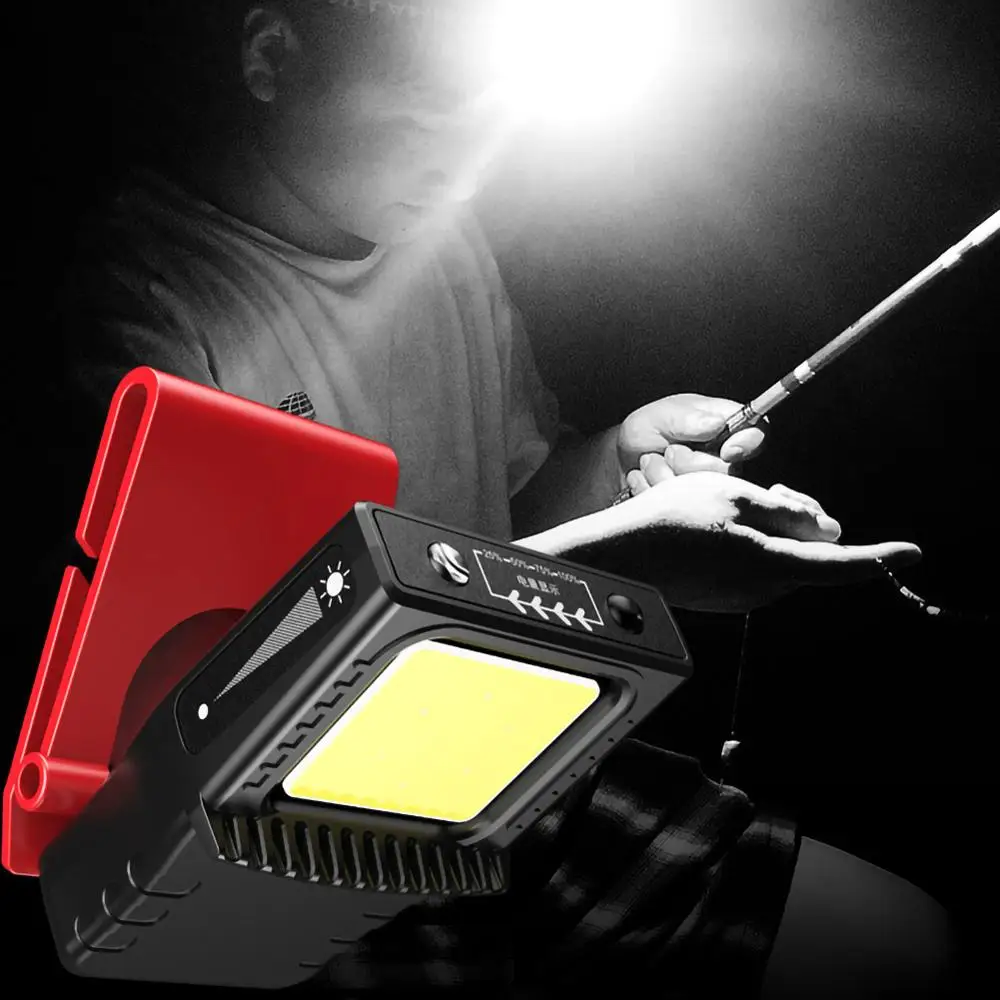 

COB LED Induction Headlight Hat Clip Lights Fishing Touch Sensor Headlamp USB Charging Cap Head Lantern Clip On Head