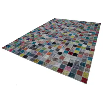 

300x408 Cm Multicolor Handmade Patchwork Rug-10x13 Ft