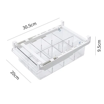 

Refrigerator PET Transparent Drawer Compartment Rectangular Storage Box Household P7Ding