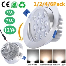 Spot lumineux LED encastrable pour le plafond, en aluminium, 3/7/12W, éclairage d'intérieur, ampoule D30, AC85 265V
