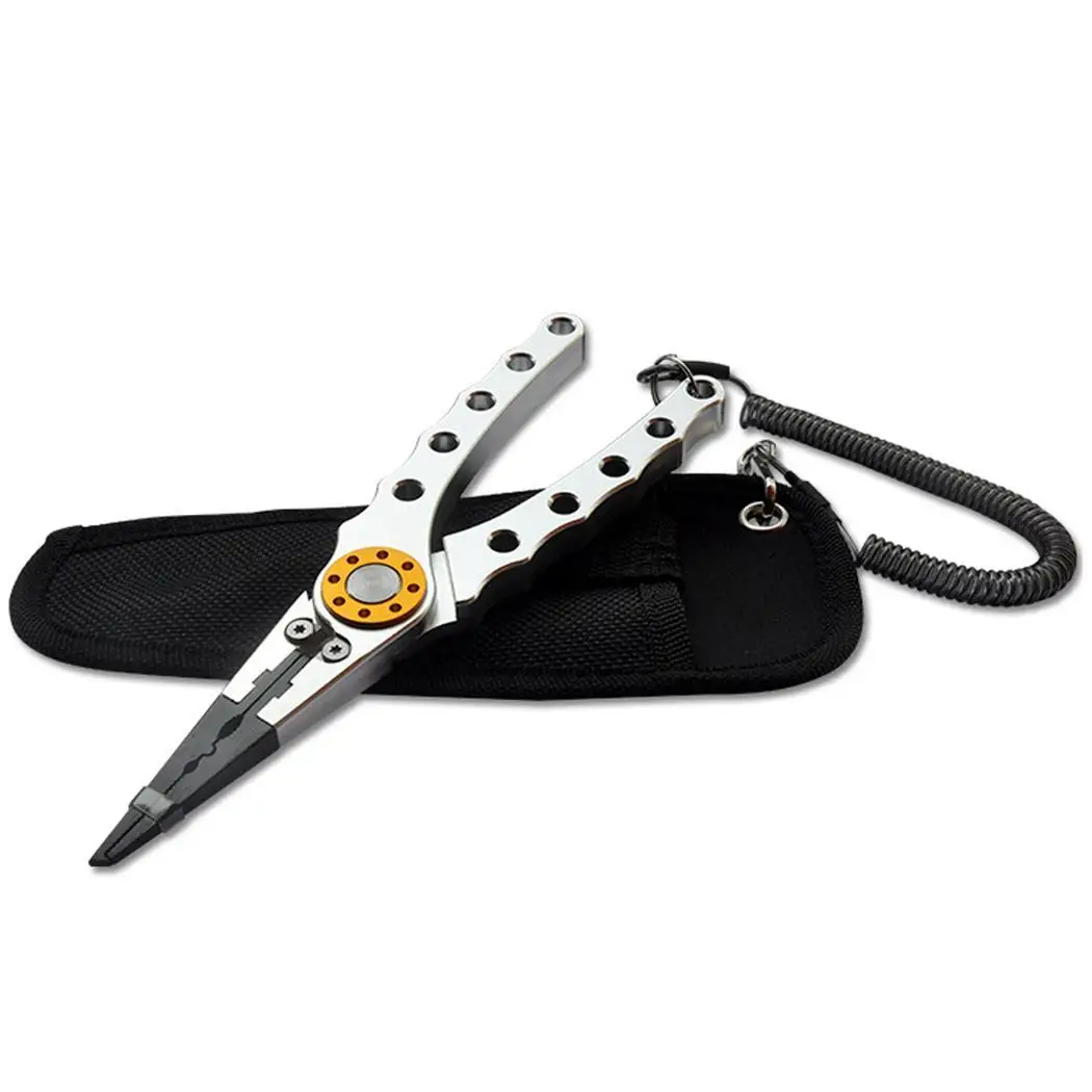 

Portable Multi Function Fishing Pliers Fish Fixed Lock, Multi-function Hook Remover Split Ring Plier Tools