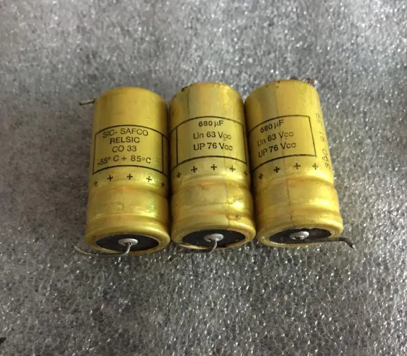 Оригинальный импортный конденсатор electronic co 33 серия 680uf63vdc осевой катодный фильтр
