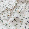 2020 New Summer Women Cotton yarn Blouse Japan Style Mori Girl Floral Print Stand Collar Three Quarter Sleeve Women Shirt 5