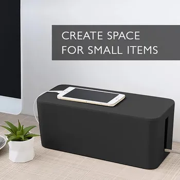 

Storage Boxes Wire Organizer Box Cable Management Electrical Outlet Bins For Power Strip Multi-Charger Wire Arranging Case 3size