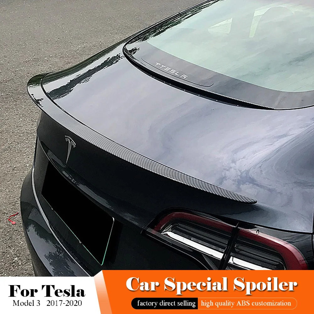 Для новой модели Tesla 3 спойлер из углеродного волокна 2017 2018 2019 2020 автомобильные