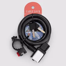 

Hot Sale Black/Yellow Steel Bike Key Lock Chain With Key Bike Trolly Security Steel Wire Cable Locker Bike Anti-theft Accessory
