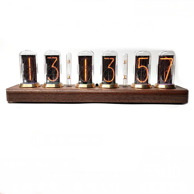 6-bit IN18 Glow Tube Clock New DIY Creative Gift bigger Than IN14 With Remote Controller Brightness Adjustable 5