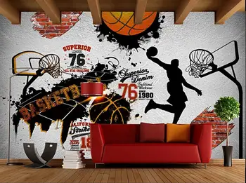 

Customized retro nostalgic NBA basketball background wallpaper mural