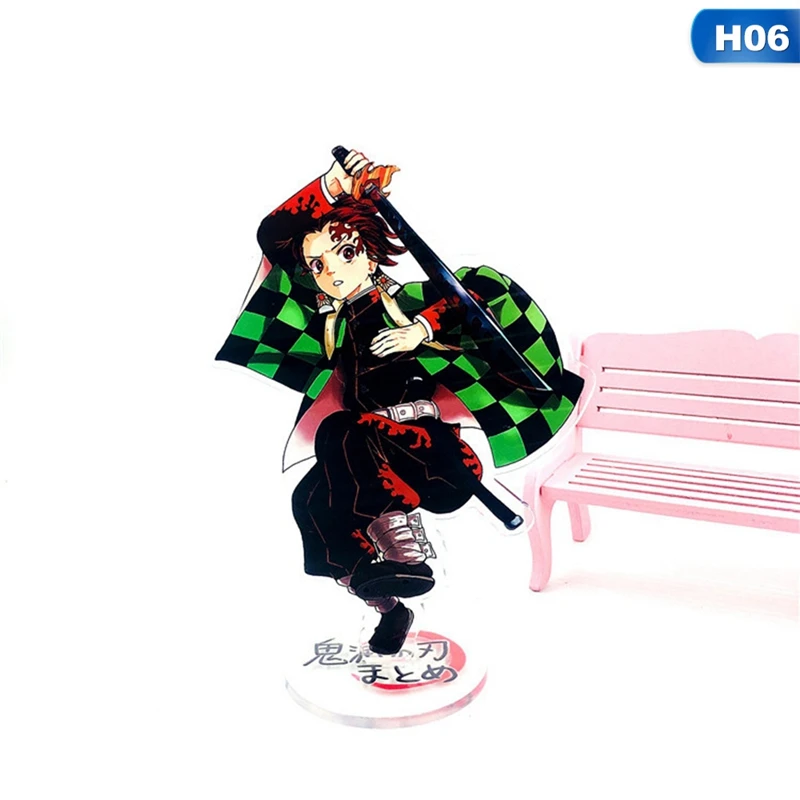 6 Японское аниме Demon Slayer: Kimetsu No Yaiba Kamado Tanjirou Kamado Nezuko фигурка на акриловой подставке модель стола Декор Косплей Подарки - Цвет: 6