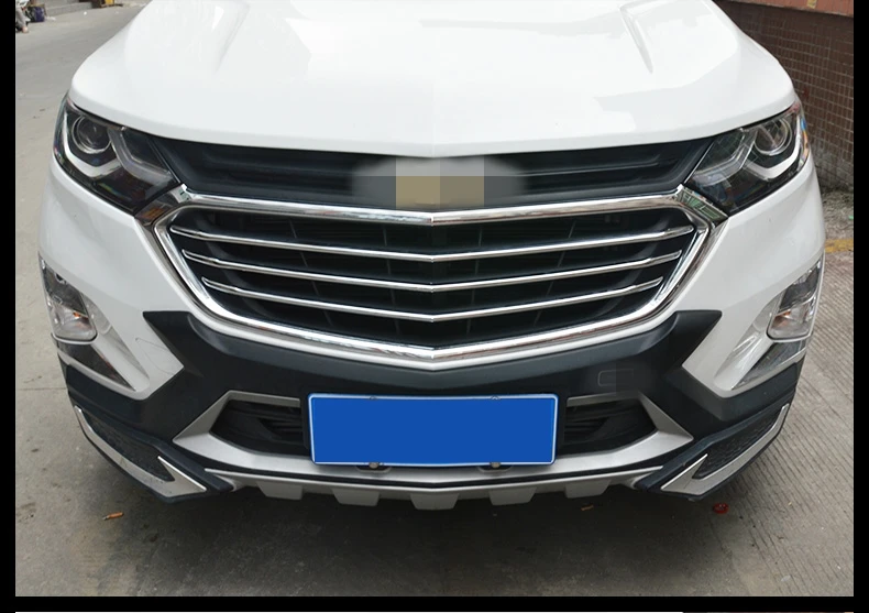Для Chevrolet Equinox бампер воздухозаборная решетка Планки передняя решетка полосы центр гоночный чехол внешние аксессуары - Цвет: 3pcs