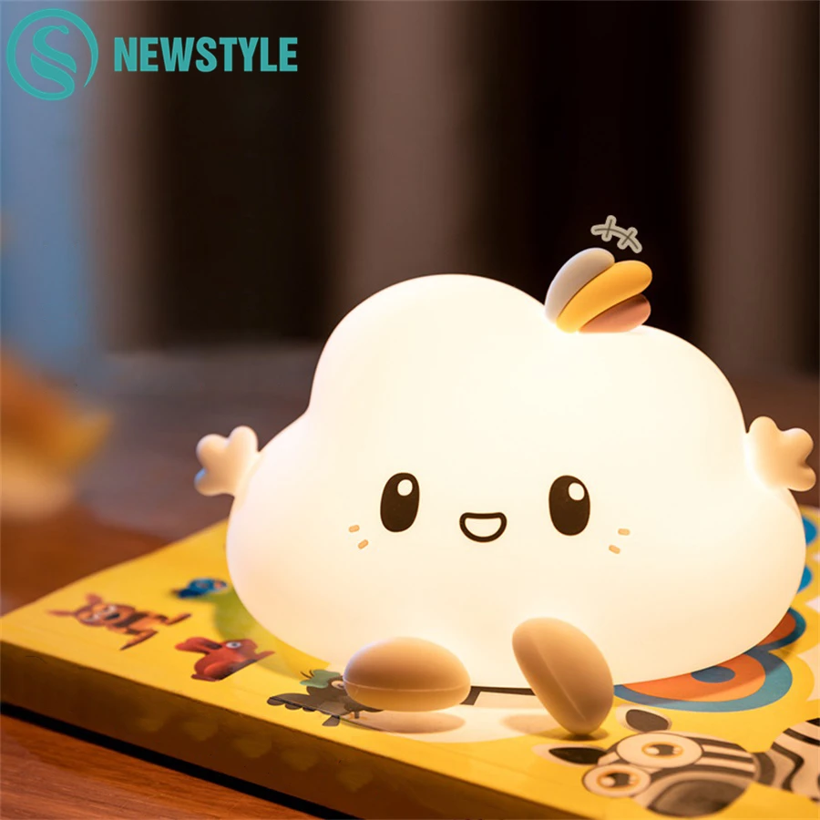 

Newstyle Cute Night Light Cartoon Decorative Lamp Silicone Children's Toy Souvenir Gift Bedroom Bedside Lighting Night Light
