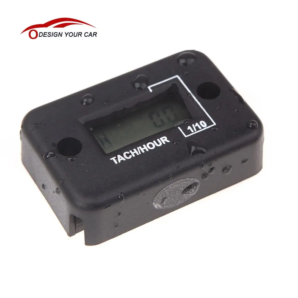 

Waterproof Digital Tachometer Tach Hour Meter Gauge LCD for 4 Stroke Gas Engine Motorcycle ATV Snowmobile Boat