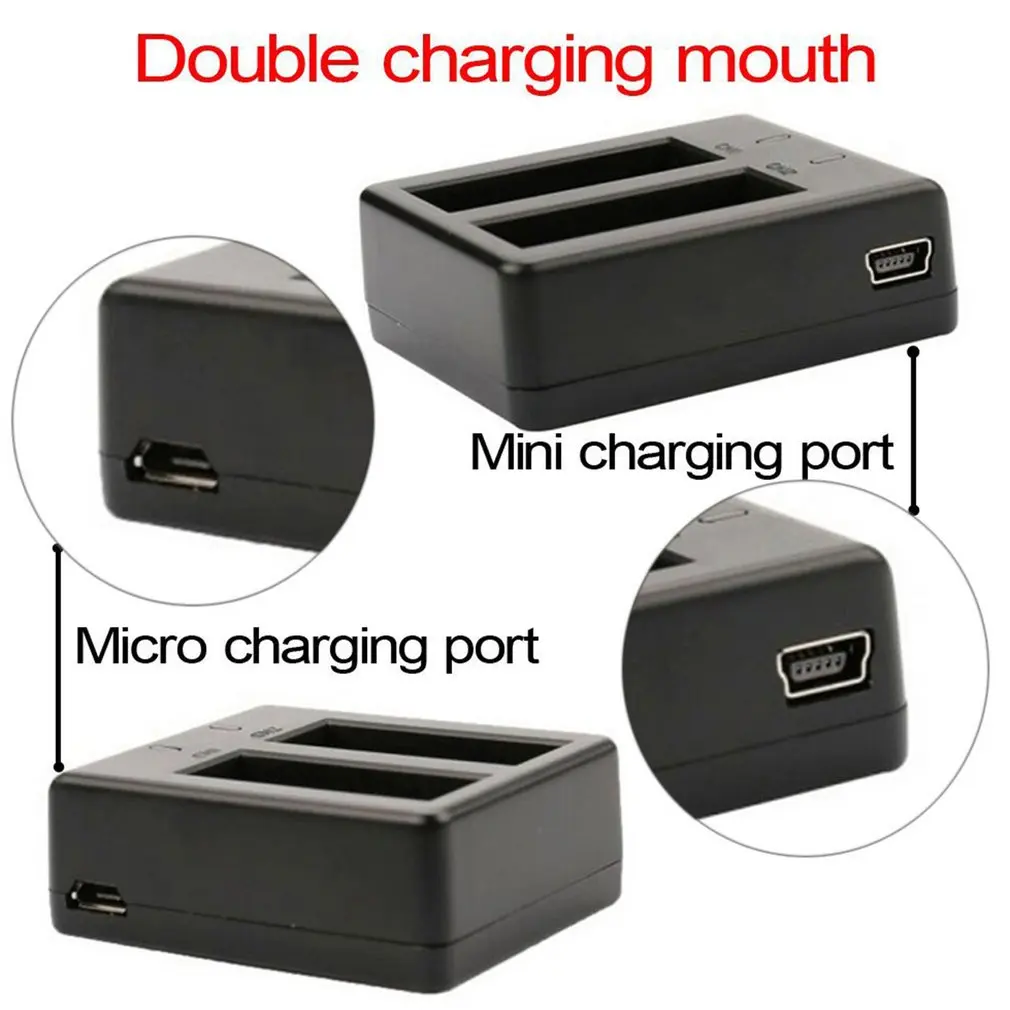 Usb Dual Charger + 2 Pcs Rechargeable Li-Ion Camera Battery For Eken H9 H9 Pro Sport Action Camera Fashion