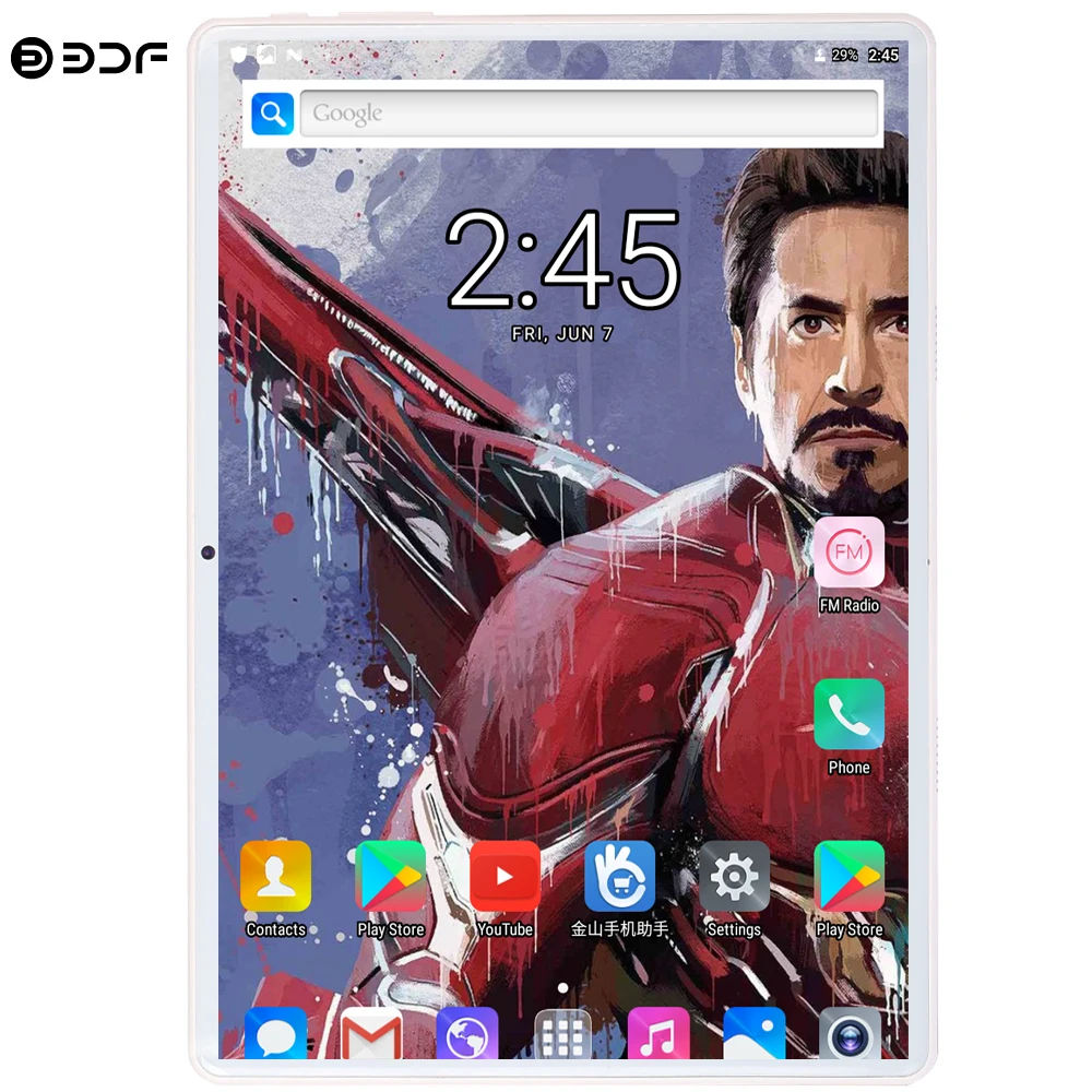 

BDF 10 Inch Android 7.0 Tablet Pc Octa Core 4GB/64GB 1280*800 IPS WiFi Bluetooth Dual SIM 3G/4G LTE Phone Call Pc Tablet 10.1