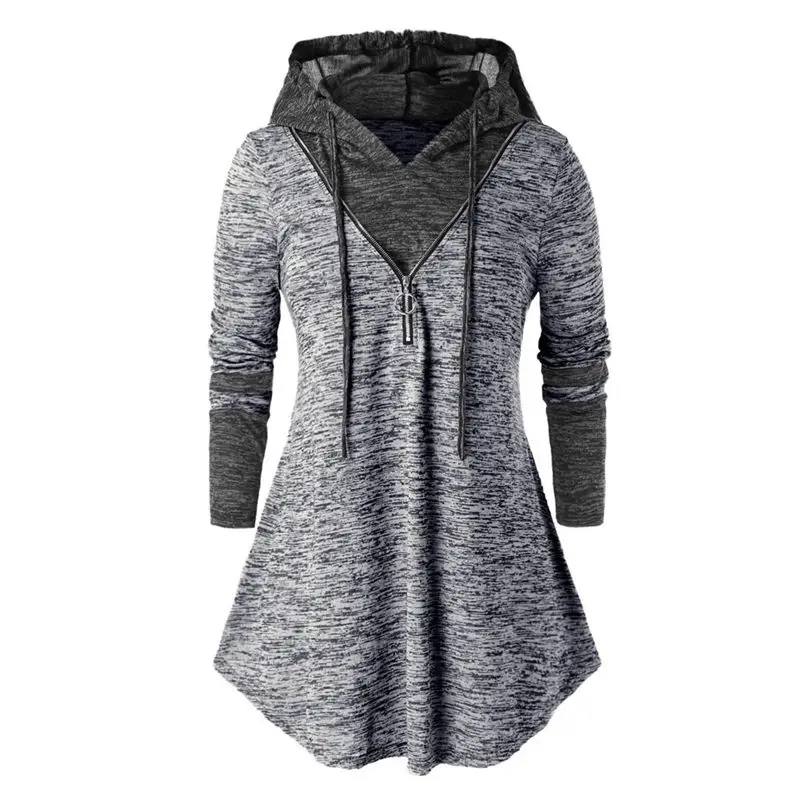 Толстовка большого размера 3XL 4XL 5XL 6XL7XL бюст 129 см Женская толстовка с длинным рукавом контрастного цвета на молнии