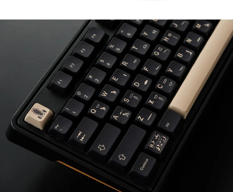 amarelo pbt cinco lados sublimação keycap xda