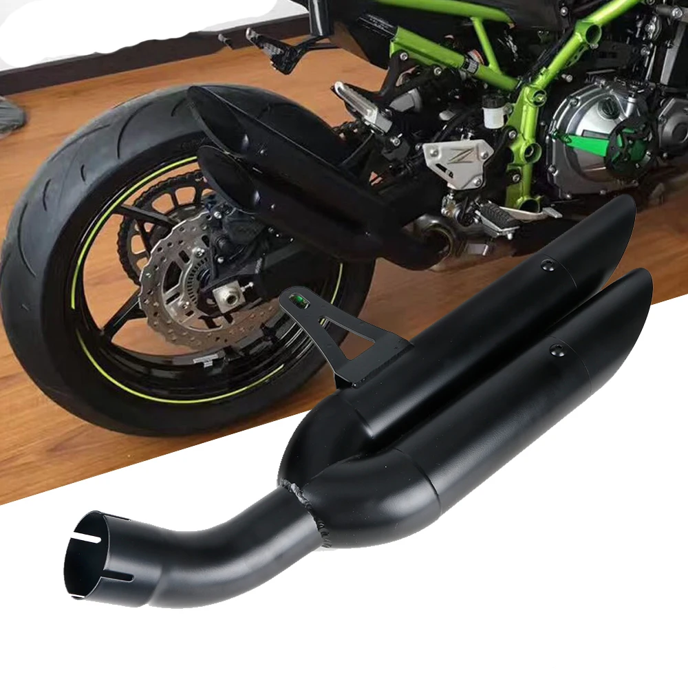 Для Kawasaki Z900- выхлопная труба мотоцикла с двойным отверстием глушитель Escape Brother Akrapovic труба Z 900 аксессуары