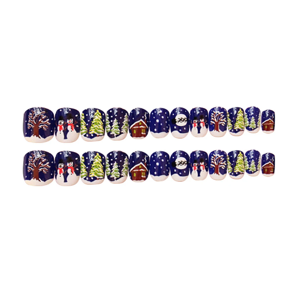 

24pcs/set Patch Adhesive Gift Water Transfer Manicure Decals Tools Christmas Nail Sticker Easy Apply DIY Wraps Removable Resin