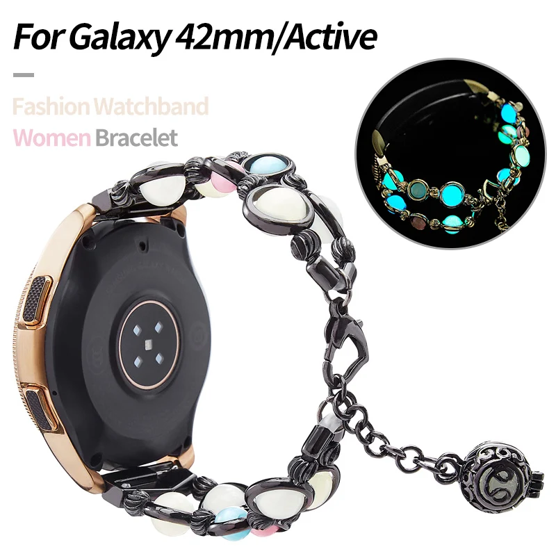 

20mm Women Bracelet for Samsung Galaxy Watch 42mm/Active Band Wrist Strap for Garmin Vivoactive 3/3 Music/Vivomove HR Belt