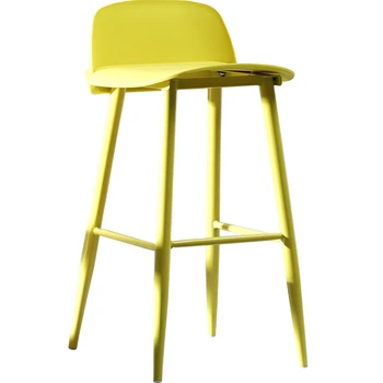 

Nordic Bar Counter Chair Modern Simplicity Iron Originality High Foot Chair Modern Commercial Furniture Gold Metal Chair Cheap