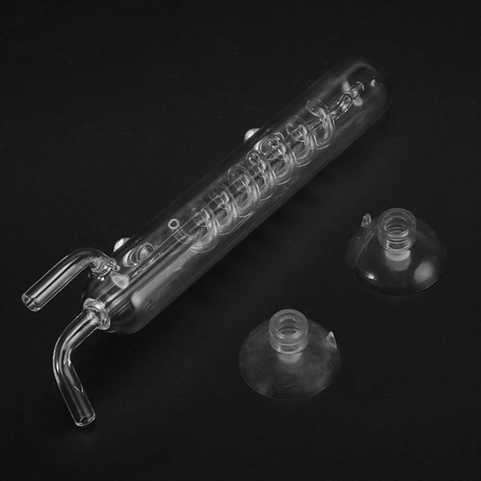 Аквариум СО2 диффузорный пузырь счетчик спиральный стеклянный регулятор распылителя для посаженных резервуаров с присоской СО2 оборудования
