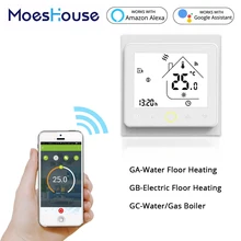 Smart WiFi Thermostat Temperatur Controller Wasser Elektrische Warmen Boden Heizung Wasser Gas Kessel Arbeitet mit Echo Google Home Tuya